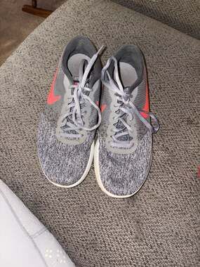 Nike Flex Contact Running Shoes Cool Grey University Red